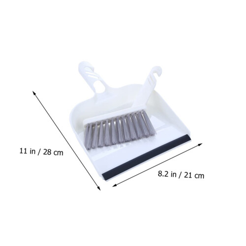 Mini Broom and Dustpan Set with Dense Bristles Desktop Cleaning Brush Compact Kitchen Tools 2 Sets 1