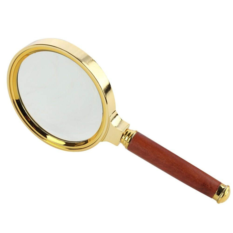 10X Magnifying Glass with Wooden Handle for Reading Soldering Inspection and Seniors Gifts