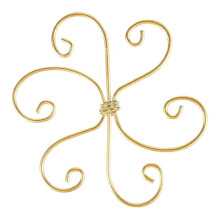 Gold Metal Plant Support Stake for Indoor Flowers, Decorative Spiral Trellis, Reusable Stem Holder