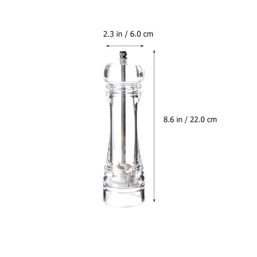 Manual Pepper Grinding Tool Acrylic Adjustable Sea Salt Shaker 1