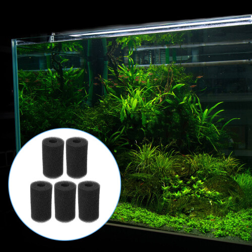 5Pcs Black Pre Filter Sponges for Fish Tank Filter Protective Sleeves 2