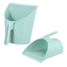 2Pcs Mini Dustpan and Brush Set with Ergonomic Grip for Kitchen and Office Cleanup, Nordic Blue