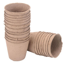 25PCS Biodegradable Seed Starter Pots with Drainage Holes, Fast Germination and Eco Material for Indoor Outdoor Gardening