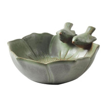 Ceramic Flower Pot for Indoor Succulent Plants, Green Tabletop Planter with Durable Modern Style