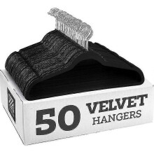 (black) Lebanghui Non-slip Velvet Hangers - Suit Hangers (10-pack)