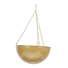Iron Hanging Planter with Chain Hooks, Durable Metal Flower Pot for Indoor Outdoor Garden Decor