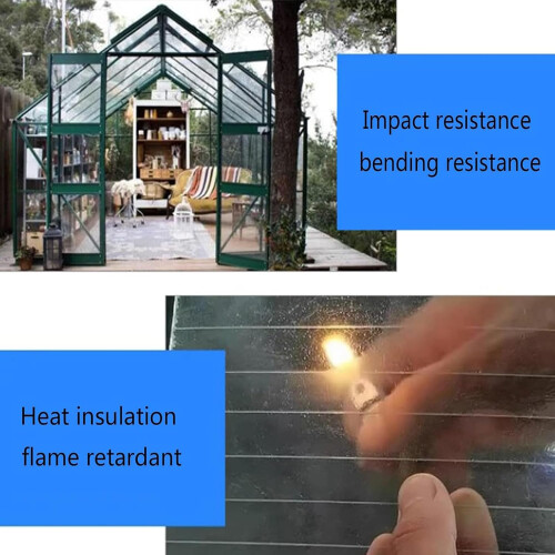 Polycarbonate Greenhouse Sheets,Transparent Plastic Roof Panel,UVProtected Rainproof 2