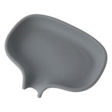 Silicone Soap Dish with SelfDraining Design for Bathroom Sink or Kitchen, Non Slip Dark Gray Soap Holder