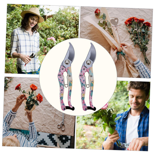 Pruning Shears Ergonomic Floral Handle Garden Scissors LaborSaving Design for Branches and Trees 2