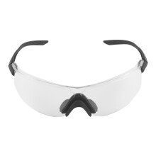 Tactical Goggles for Airsoft and Shooting with Clear Vision Lens, Helmet Compatible, Anti‑Slip Fit (Black Transparent)