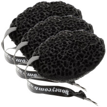 3Pcs Black Non-Latex Honeycomb Bath Exfoliator Massage Sponge