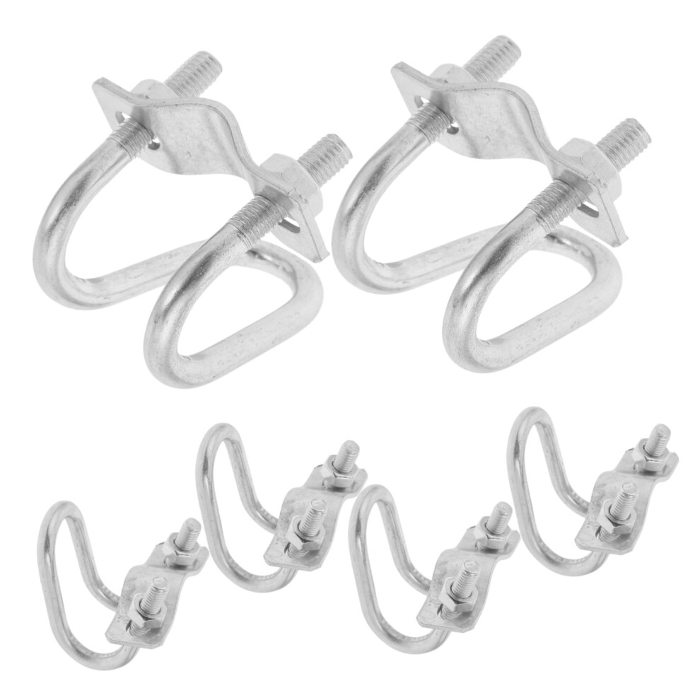 6Pcs Ushaped Pipe Clamp Heavyduty Galvanized Steel Connector For Greenhouse Farm And Scaffolding 9330225379249
