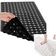 Bath Mat Set Non Slip Chenille Rug, Soft Absorbent Quick Dry Bathroom Floor Mat, Machine Washable