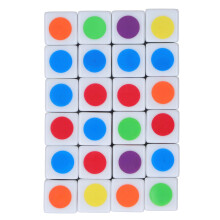 Dice 24Pcs 16mm Six Sided Primary & Secondary Colors Dot Game Set for Learning