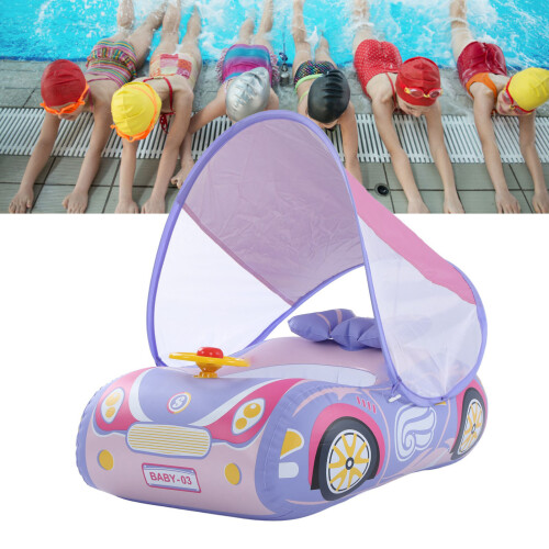 Car-Shape Ride-On Pool Float Pink 1-4 Years 2