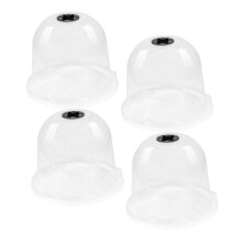 4pcs Plant Humidity Dome with Adjustable Air Vent, Clear Reusable Garden Cloche for Seed Starting and Frost Protection
