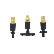 Drip Irrigation System 10PCS 1/4 Inch Brass Misting Nozzle Kit for Garden Cooling and Greenhouse Water Saving