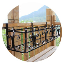 Black Metal Plant Stand 100x23x19cm SpaceSaving Balcony Flower Rack for Indoor Outdoor Railing Decor