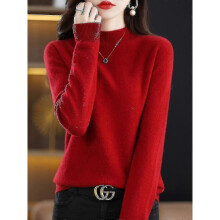 (XL, Wine red) Cashmere Sweater For Women 100% Cashmere Lightweight Long Sleeve Crew Neck Knitted Sweater
