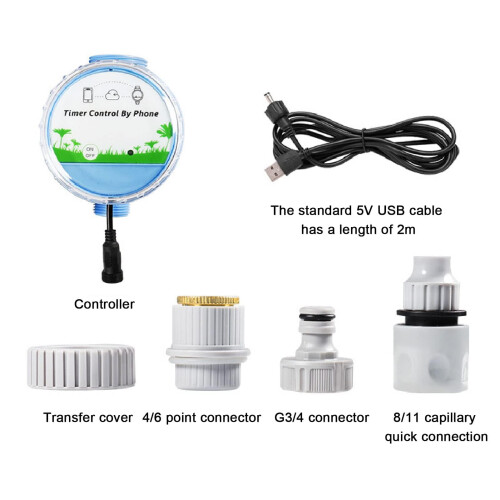 WiFi Sprinkler Timer with Bluetooth Control, IP68 Waterproof Smart Garden Irrigation Controller 1