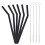 16pcs Creative Folding Silicone Straws Practical Black Straws 1