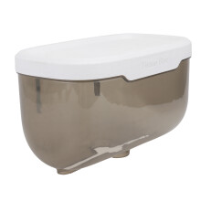 1Pc Black Plastic Roll Paper Storage Holder No Punching Toilet Rack
