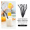 16pcs Creative Folding Silicone Straws Practical Black Straws 5