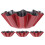 4pcs reusable egg tart molds carbon steel red black 10