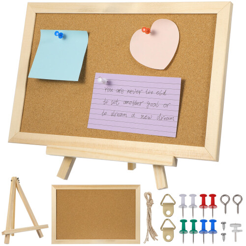 Cork Bulletin Board With Frame For Notice And Display