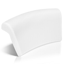 1Pc White PU Shower Pillow Ergonomic Bathtub Cushion for Neck Support