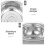 5Pcs Silver Metal Fruit Washing Basket Kitchen Storage Strainer 4