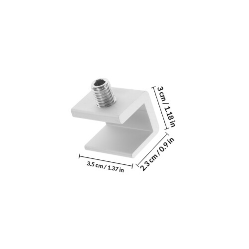 6 Pcs Aluminum Window Catch Window Limiter Child 3.5x3cm Silver 1