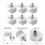 6 Pcs Aluminum Window Catch Window Limiter Child 3.5x3cm Silver 5