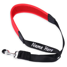 Saxophone Neck Strap Red, Custom Embroidered Text with Ergonomic Padded Cushion for Alto Tenor Soprano