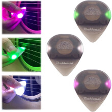 LED Guitar Pick Light Up Luminous Plectrum with Ergonomic Grip for Electric and Acoustic Guitar