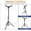 12Inch Adjustable Snare Drum Stand Foldable Alloy Silent Practice Pad Holder Rack Black 2