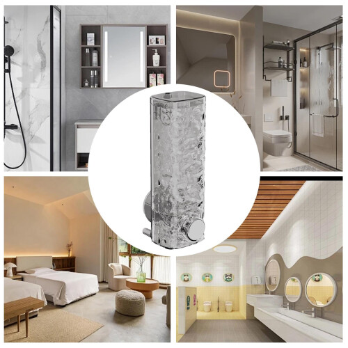 Wall Mounted Soap Dispenser 450ml Refillable NoDrill Suction Mount with Visible Level Window for Bathroom 1