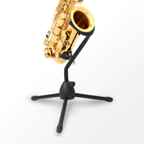 Foldable Saxophone Stand for Alto and Tenor, Secure Support with Stable Non‑Slip Base, Quick Setup 1