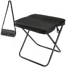 Folding Backpack Stool Lightweight Durable Oxford Fabric Chair for Outdoor Camping Hiking Fishing Travel (Black, Small)