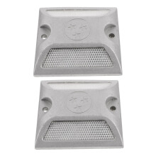 2pcs Aluminum Reflective Road Markers Night Visibility Weather Resistant for Driveways and Outdoor Use