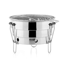 Portable Charcoal Grill Foldable Stainless Steel BBQ for Camping Outdoor Cooking and Picnic