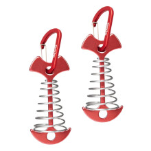 Aluminum Tent Stakes for Camping, Wind Resistant Pegs with Enhanced Anchoring Grip, 2pcs