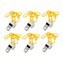 Emergency Whistle Keychain Stainless Steel Loud Survival Whistle for Camping Hiking School 12pcs