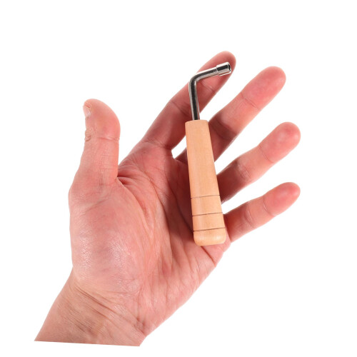 Harp Tuning Wrench with Ergonomic Wood Handle for Precise String Adjustment and Lyre Compatibility 2