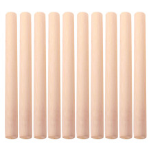 10pcs Cylindrical Wooden Rolling Pin For Home Cooking Bakers