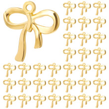 100Pcs Golden Alloy Bowknot DIY Accessories for Jewelry and Bag Decor