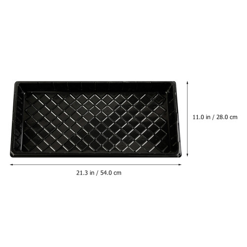 4Pcs Black Plastic Nursery Trays for Plant Germination and Growth 1