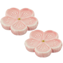 2pcs pink ceramic incense burners plates desktop decorations