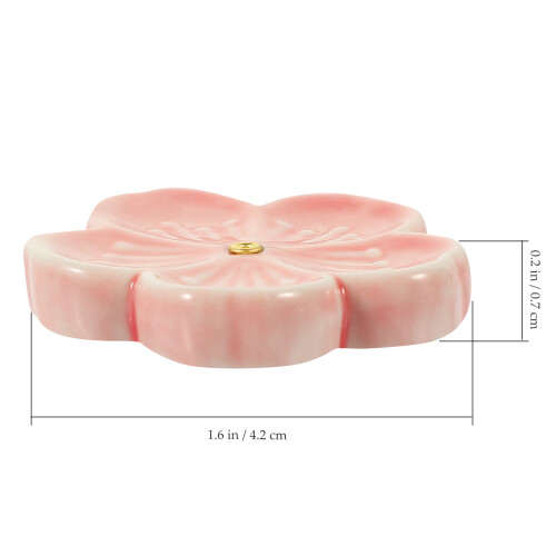 2pcs pink ceramic incense burners plates desktop decorations 1