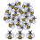 20pcs Bumblebee Iron On Patch Clothing Sewing Patch 1